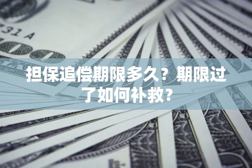 北京担保追偿期限多久？期限过了如何补救？