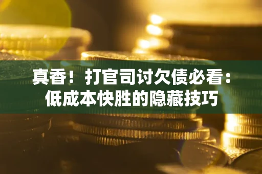 北京真香！打官司讨欠债必看：低成本快胜的隐藏技巧